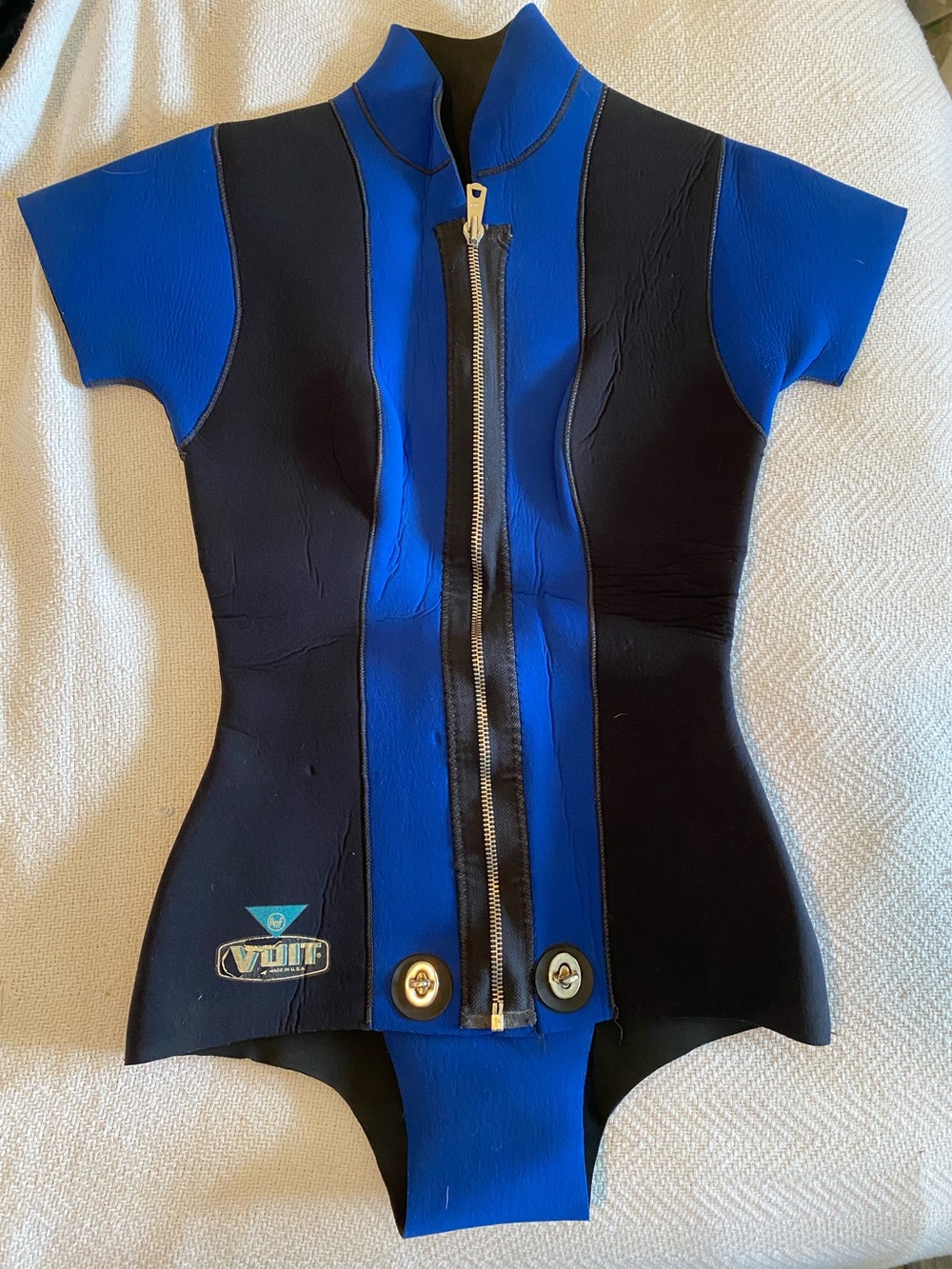 Retro Voit Front Zip Scuba Diving Wetsuit Top | Size S Excellent